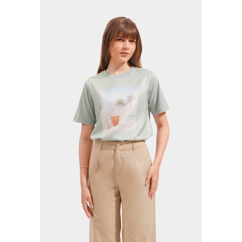 Be A Soul Full of Sunshine Graphic Tee Pastel Green Extra Small