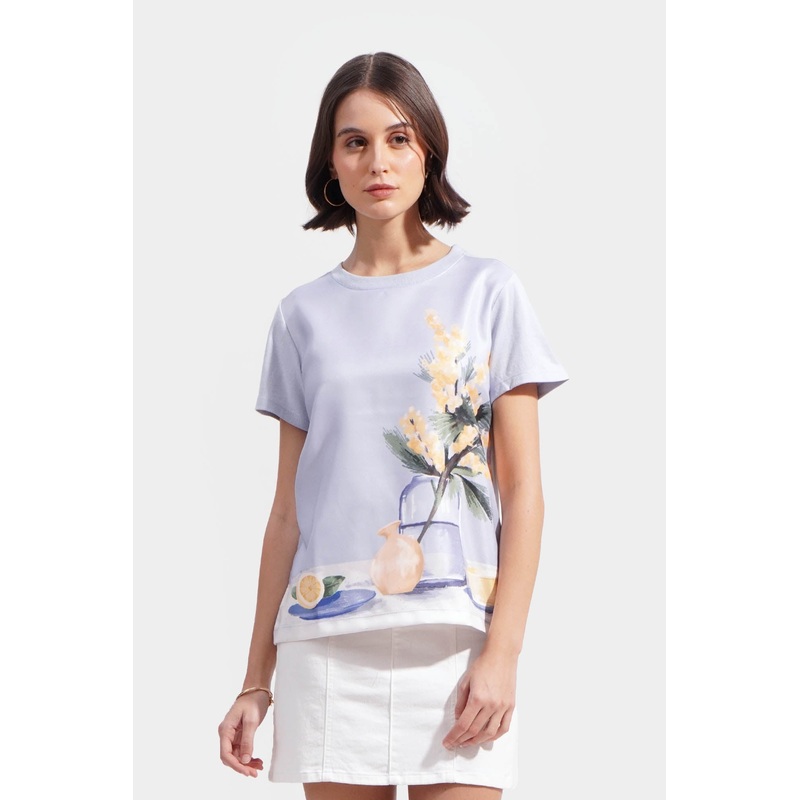 Life Is A Beauty Graphic Tee Cerulean Extra Small