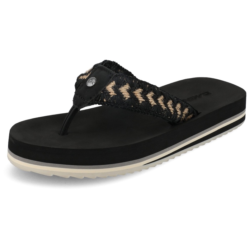 Rossy Women’s Flip Flop Yoga Thong – Black Black 6