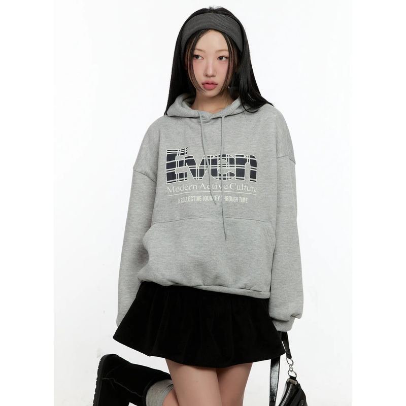 Cozy Graphic Hoodie CN506 Gray S/M