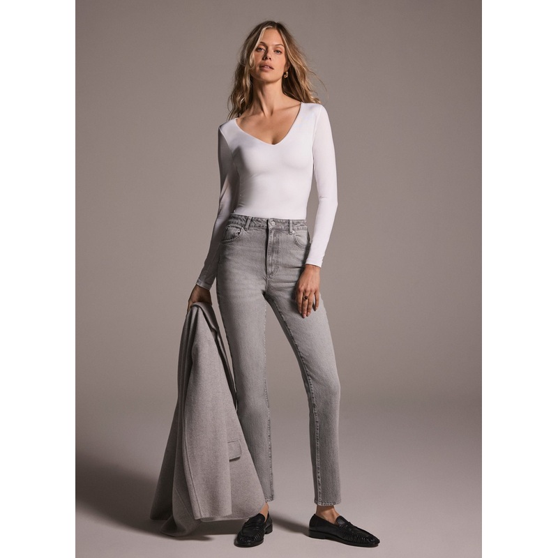 Grey Slim Jeans Short 06