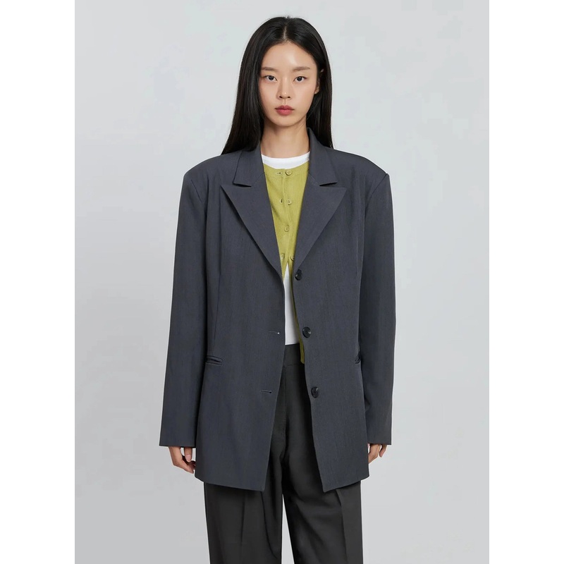 Oversized Classic Blazer IN507 Dark gray M/L