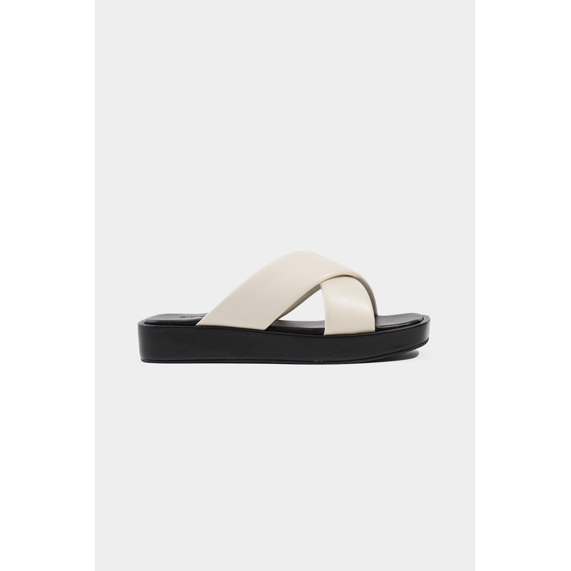 Criss Cross Strap Square Toe Sandals Black 5