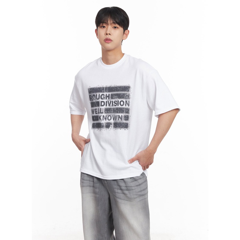 Men’s Loose-Fit Graphic T-Shirt IY520 White M/L