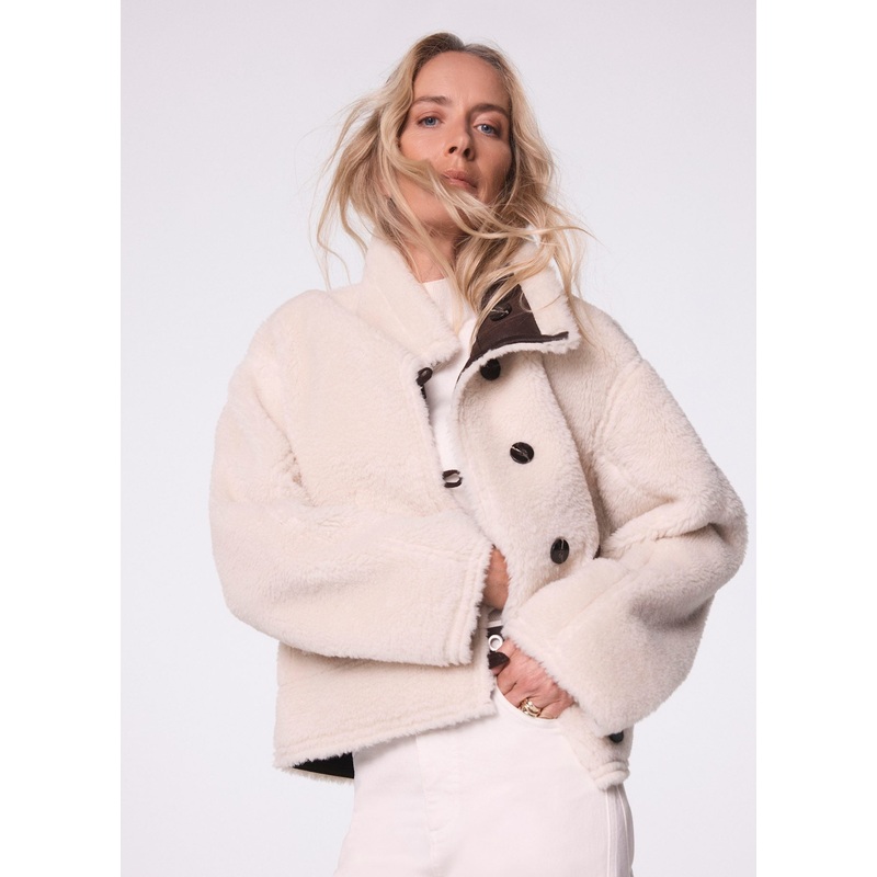 Brown Reversible Aviator Jacket XS