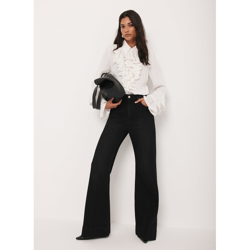 White Ruffle Detail Shirt 06