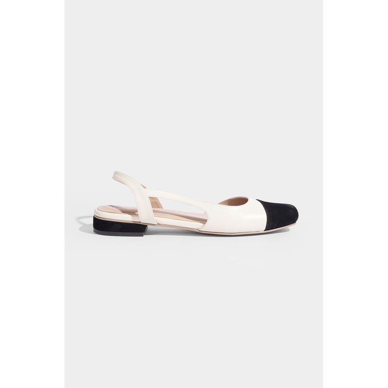 Duo Tone Pointed Toe Easy Soles Sandals Off White 5