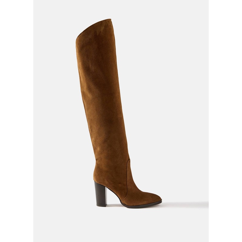 Nova Tan Suede Long Boots 3 UK 36 EU