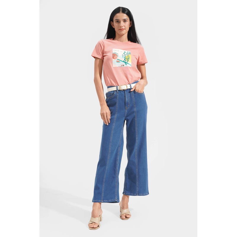 Enjoy The Now Graphic Tee Terracotta Extra Small