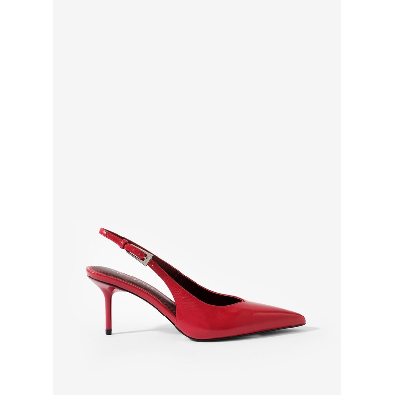 Lya Red Leather Sling Back Heels 3 UK 36 EU