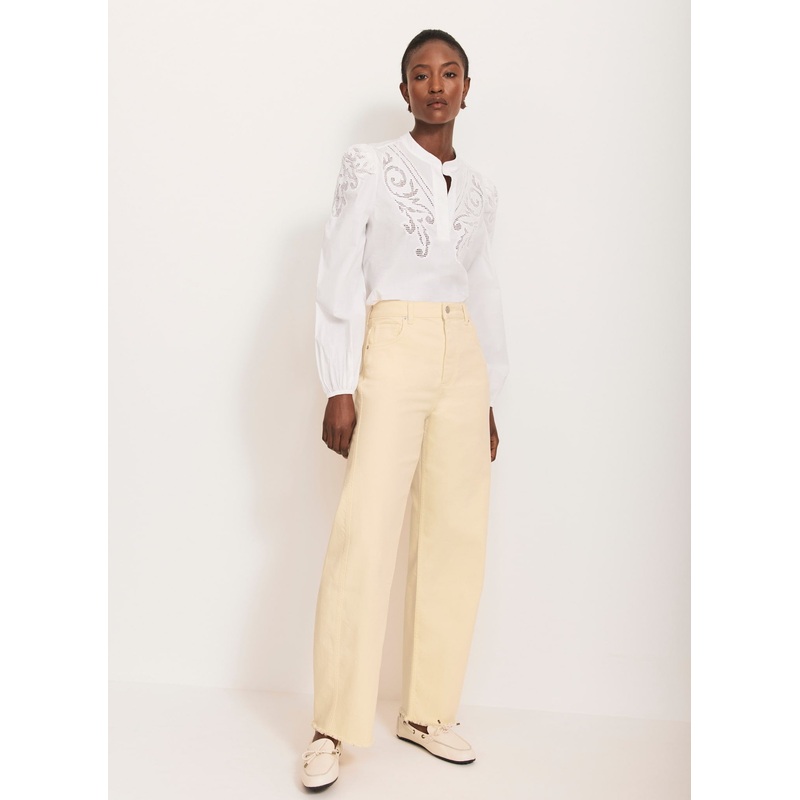 Yellow Barrel Leg Jeans Short 06