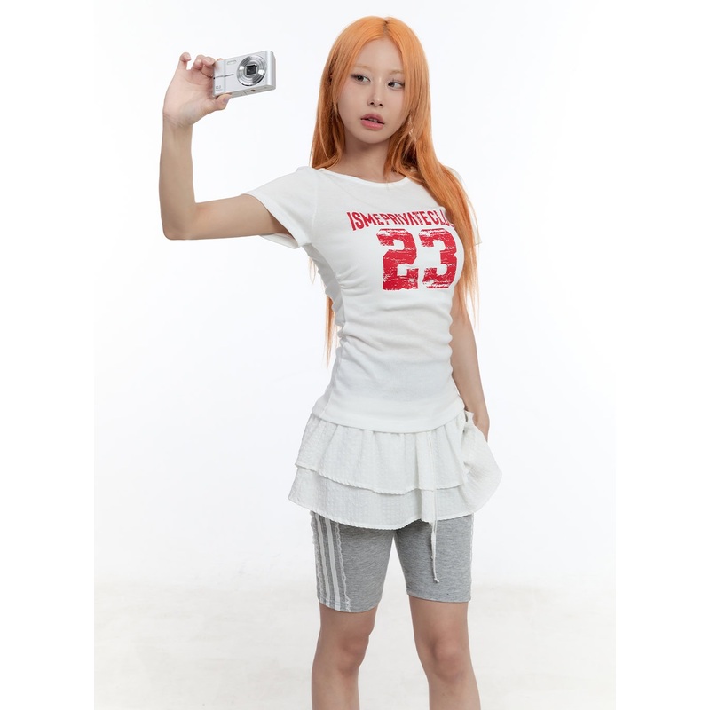 “23” Graphic Slim-Fit Tee CU502 White S/M