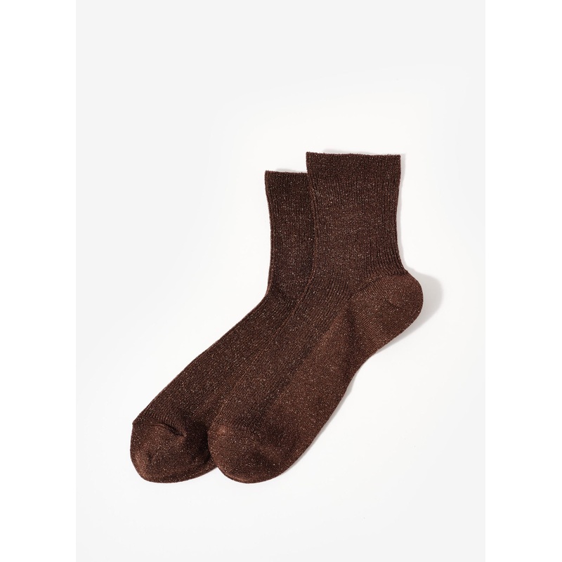 Brown Glitter Socks ONE SIZE