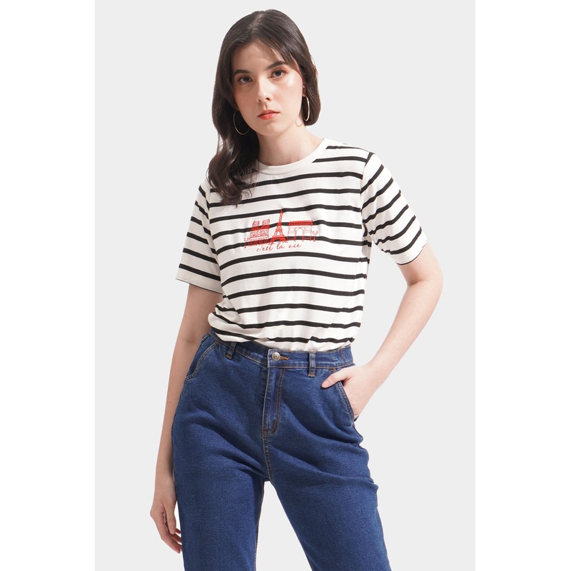 C’est La Vie Graphic Tee Off White XXS