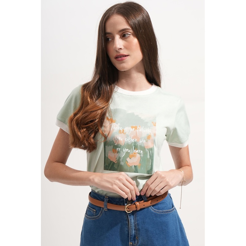 Dear Me: There Is No Failure Graphic Tee Basil Extra Small