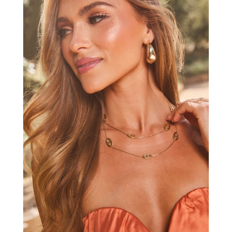 Figaro Pop Tab Charm Necklace Gold O/S