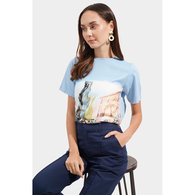 Head In The Clouds Graphic Tee Cerulean XXS