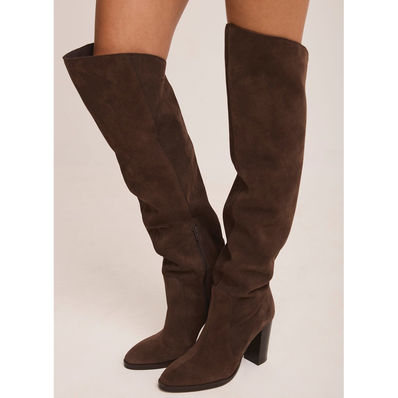 Nova Brown Suede Long Boots 3 UK 36 EU