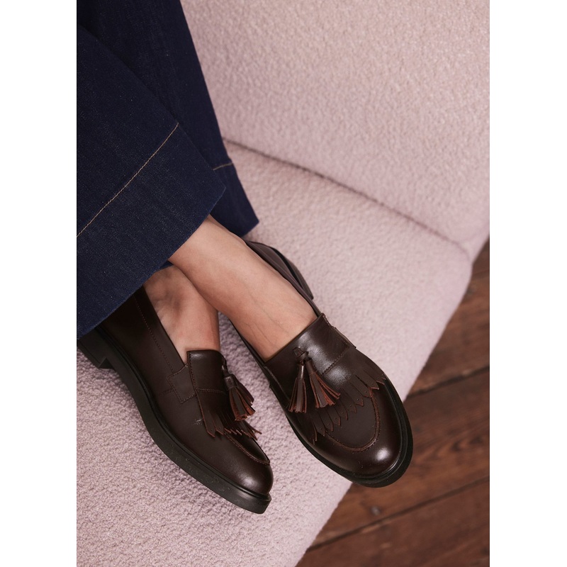 Tina Burgundy Chunky Loafers 3 UK 36 EU