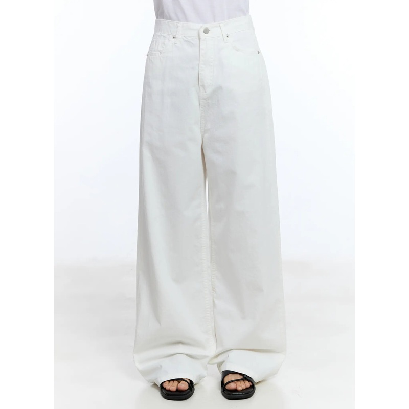 Comfy Wide-Fit Pants CU513 White S