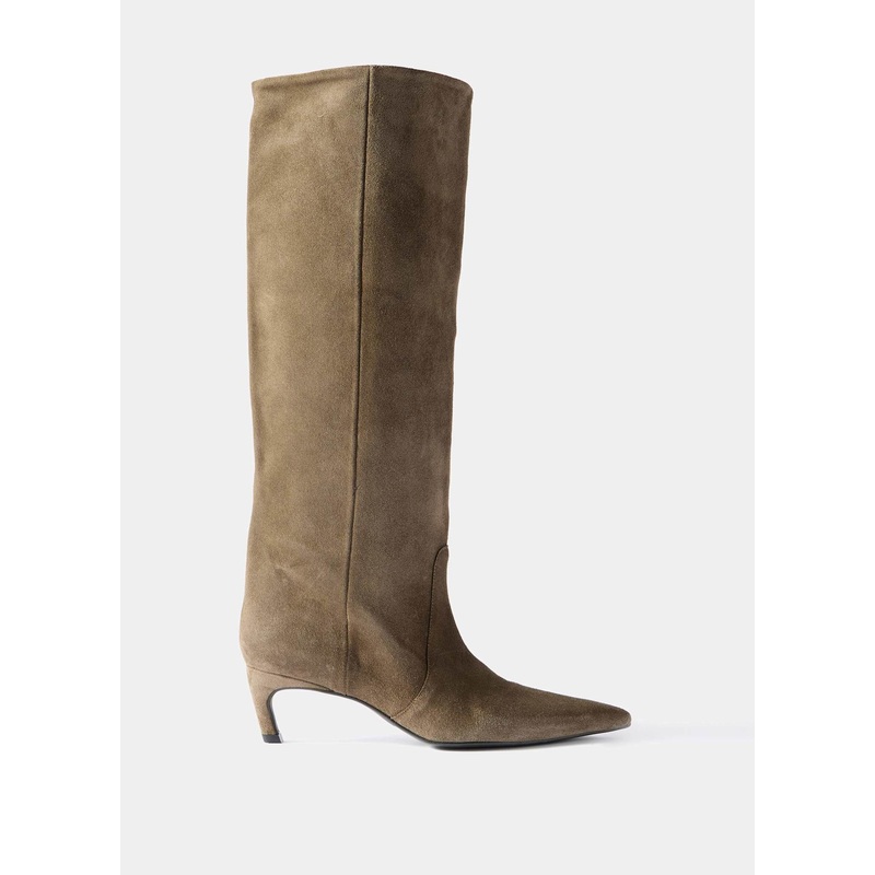 Piper Khaki Suede Long  Boots 3 UK 36 EU