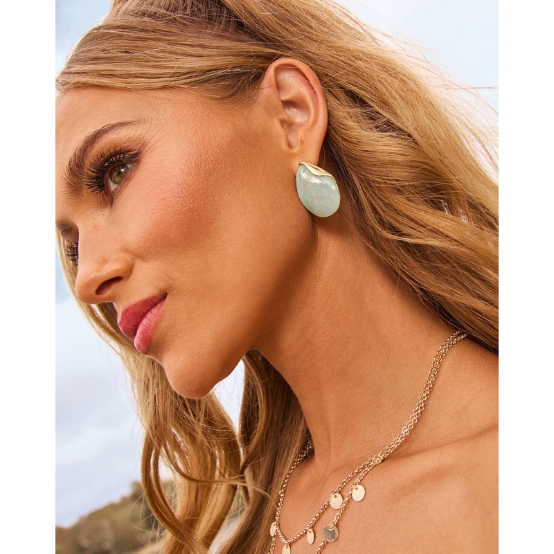 Rayah Lucite Drop Earrings Blue O/S