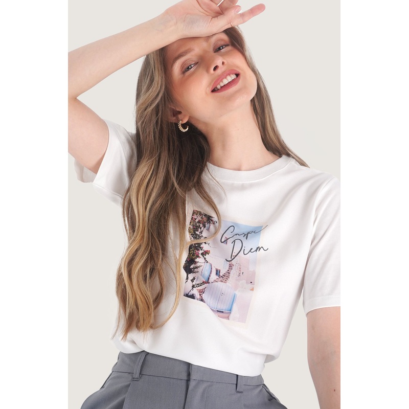 Carpe Diem Graphic Tee Off White Extra Small