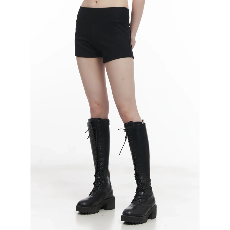 Basic Slim-Fit Shorts CU518 Black S/M