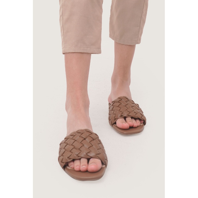 Braided Band Sandals Taupe 5
