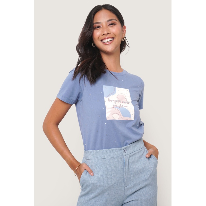 Be Your Own Sunshine Graphic Tee Blue Stone Extra Small