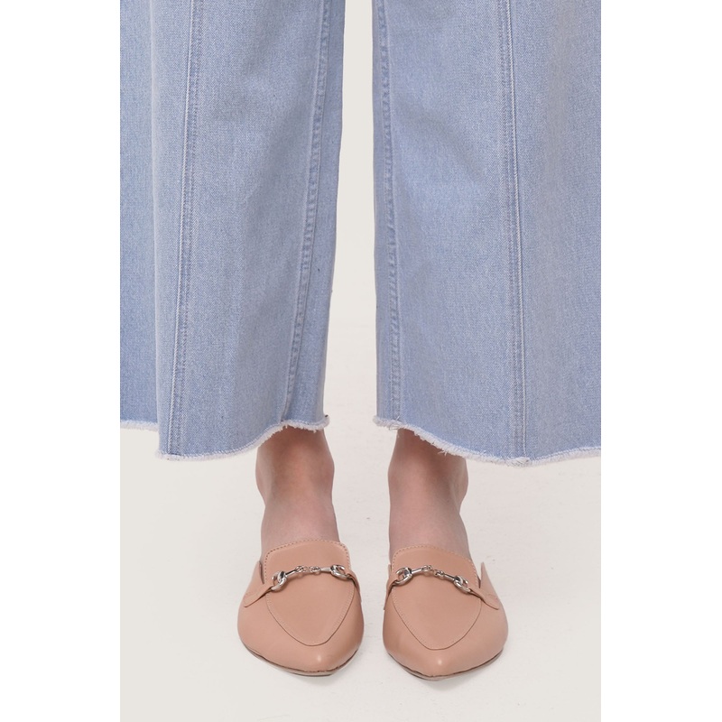 Buckle Mules Beige 5