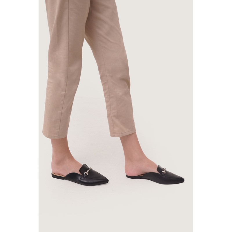 Buckle Mules Black 5