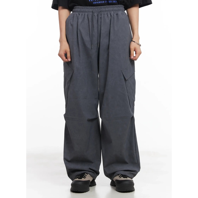 Men’s Wide-Leg Cargo Pants IU519 Dark gray M/L