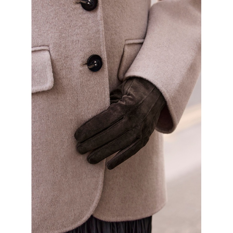 Brown Suede Gloves S/M