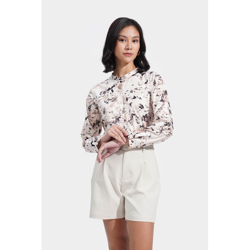 All Over Print Long Sleeves Cream Extra Small