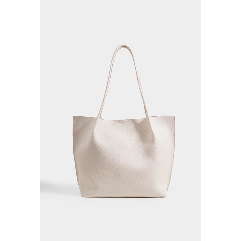 Leather Tote Bag Off White Free Size
