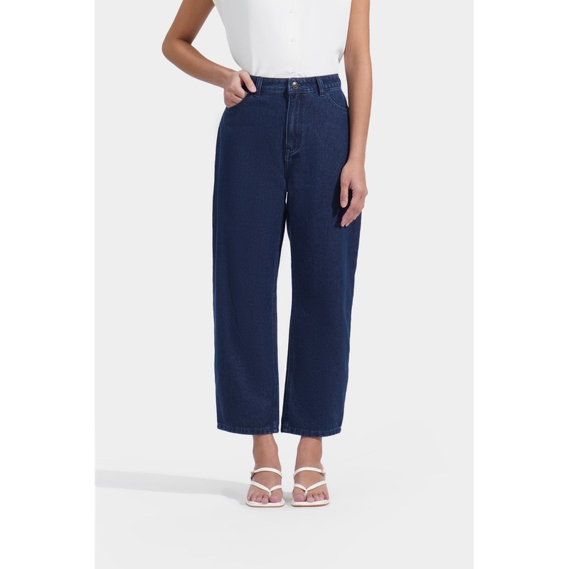 Barrel Jeans Denim Blue Waist 26