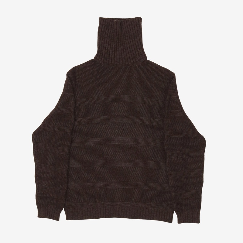 Wool Turtleneck Sweater 50 Brown