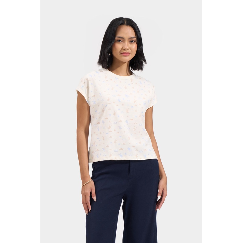 Clubhouse Weekends All Over Print Tee Off White Extra Small