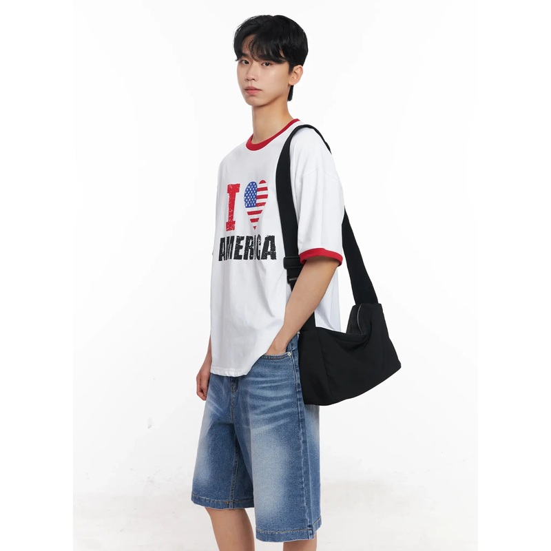 Men’s USA Graphic Tee IL501 Red M/L