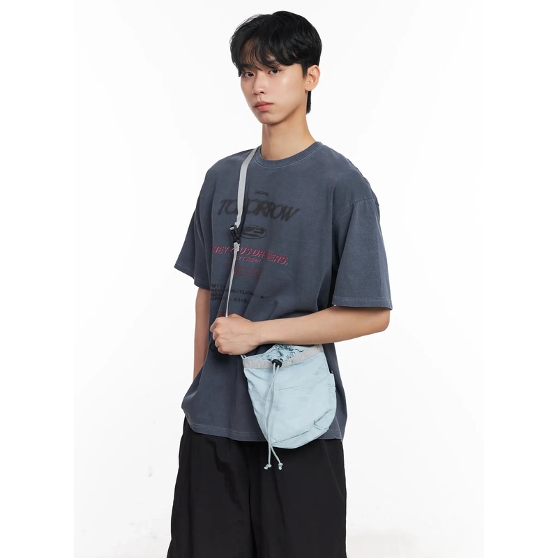 Men’s Washed Graphic Tee IL501 Dark blue M/L