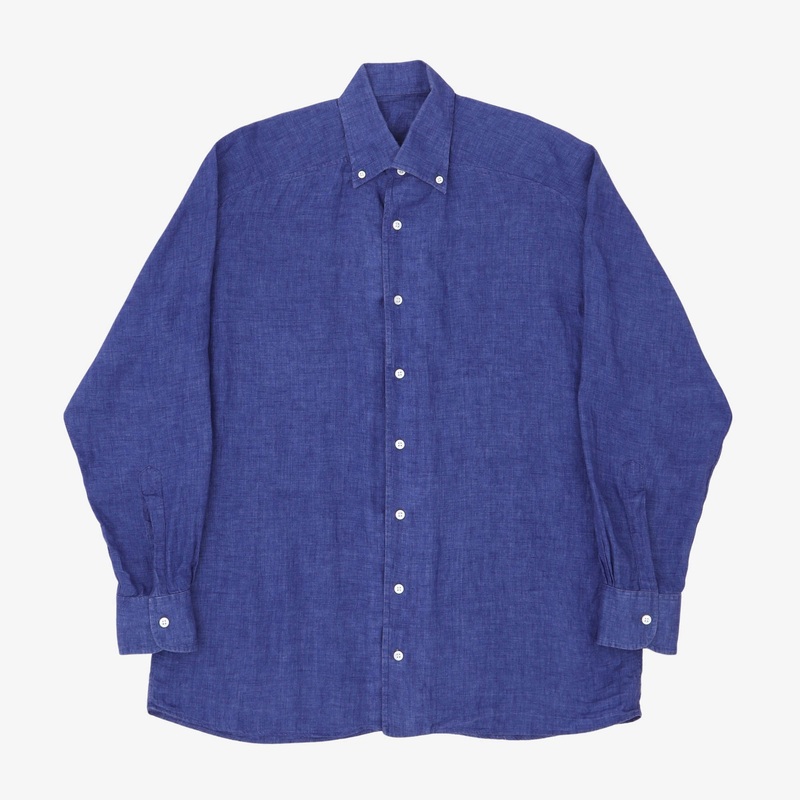 BD Linen Shirt Blue UK 44