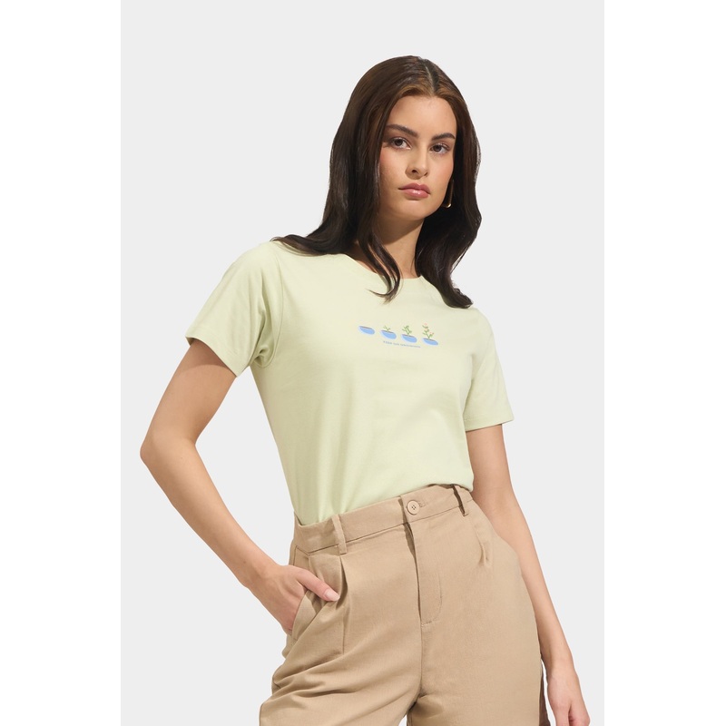 Keep on Growing Graphic Tee Sage Green Extra Small