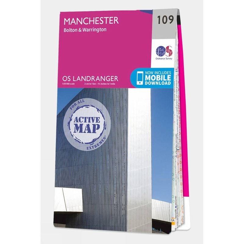 Ordnance Survey Active Landranger Map 109 Manchester