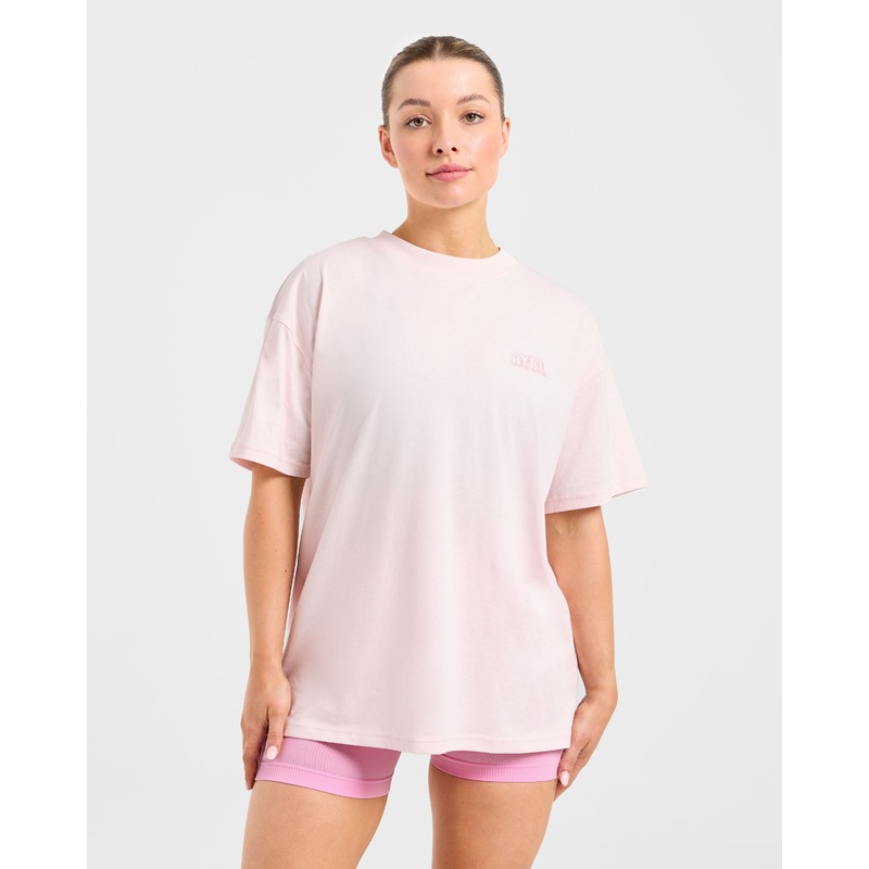 Gym Girl Era Oversized T Shirt – Pink XS