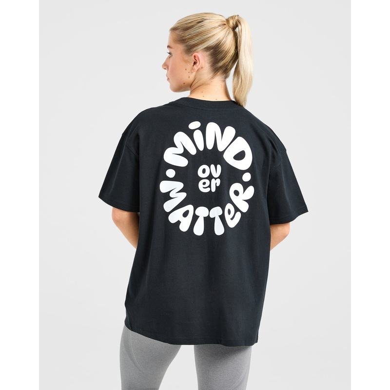 Mind Over Matter V2 Oversized T Shirt – Black XS