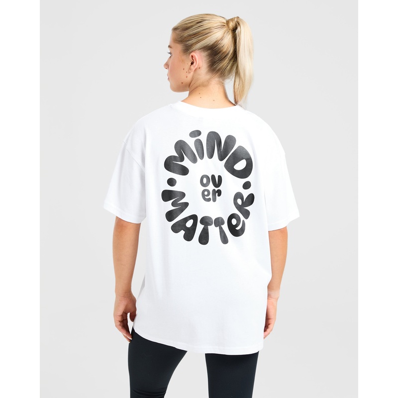 Mind Over Matter V2 Oversized T Shirt – White XS