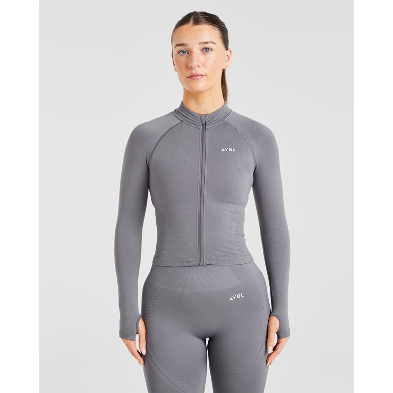 Balance V3 Seamless Zip Jacket – Charcoal Grey XS