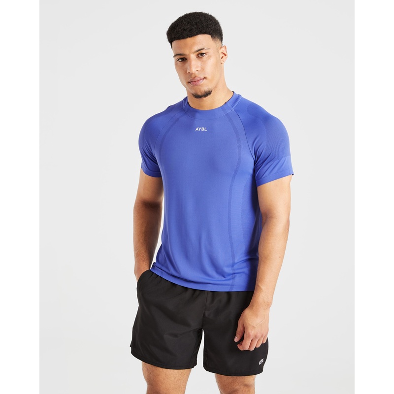 Attain Seamless T Shirt – Indigo Mist XS