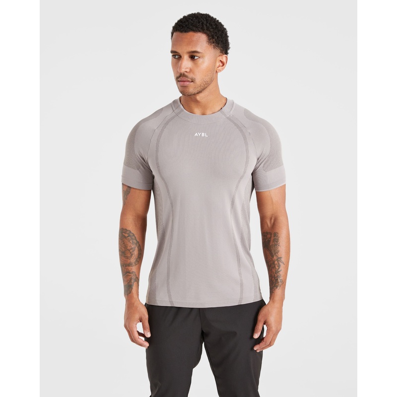 Attain Seamless T Shirt – Woodland Fog XS